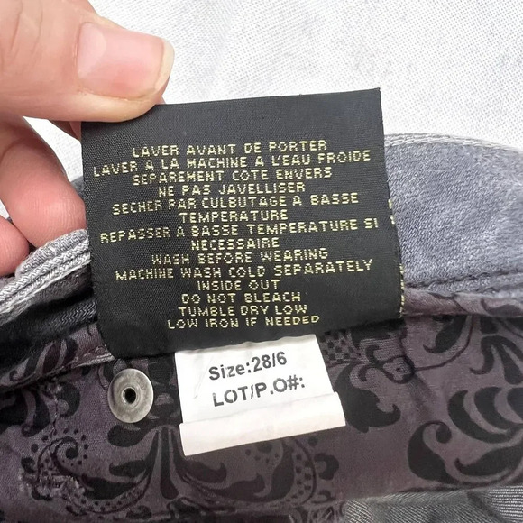 Tribal Denime Gray Flare Jeans Size 28/6 - Picture 10 of 11